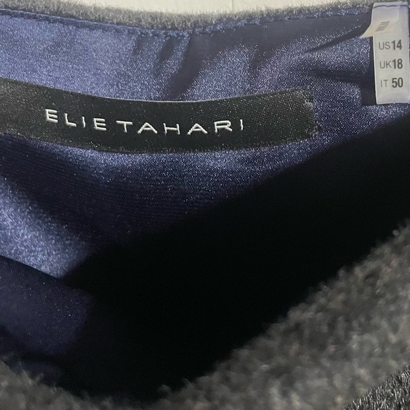 Elie Tahari Gray Wool Blend Mini Skirt Sz 14 - Picture 2 of 4
